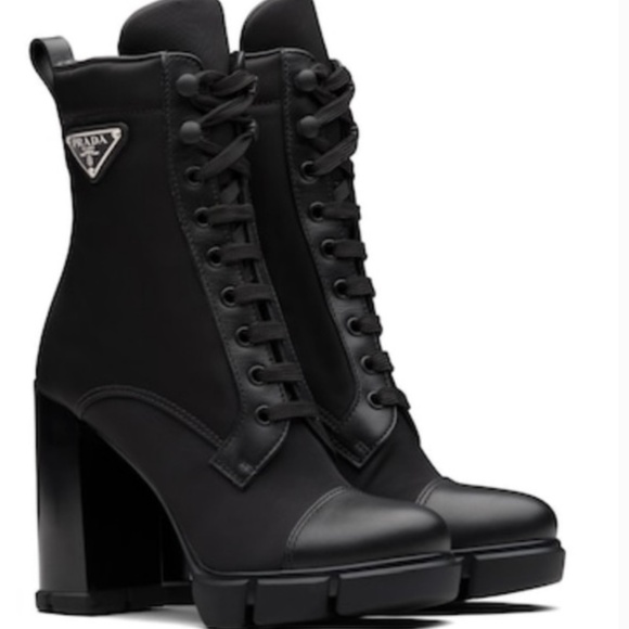 Prada triangle logo boots - Picture 1 of 16